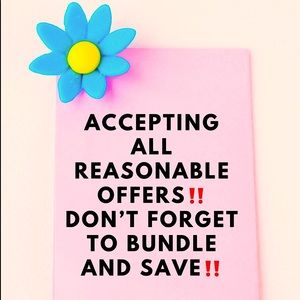 Accepting all reasonable offers !!! Don’t forget to bundle and save !!!